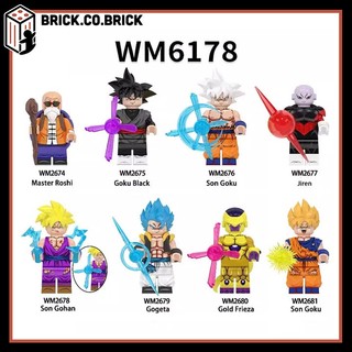 Dragonball Đồ chơi Lắp ráp Son Goku Black Goku Mô hình Bảy viên Ngọc Rồng WM6178