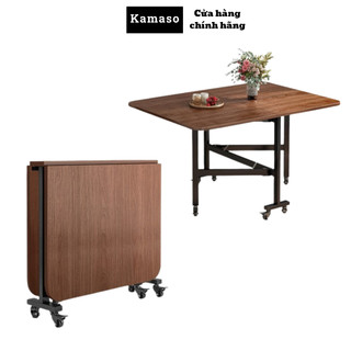 Bàn ăn gấp gọn thông minh Kamaso K02 có bánh xe tiện dụng Bảo hành chính hãng 5 năm