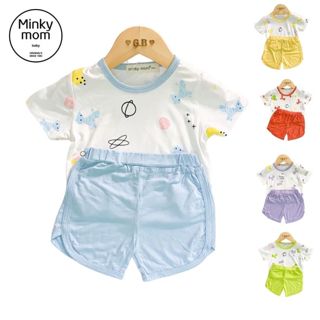 Bộ cộc tay thun lạnh Minky Mom cho bé 7-28 kg TN-IN38