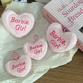 Móc Khóa Trái Tim Barbie Bông Đeo Balo Cặp Gắn Túi Xách Mềm Mại Quà Tăng Sinh Nhật Giáng SInh Tốt Nghiệp