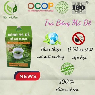 Trà túi lọc bông mã đề Hộp 40 gói, cây bông mã đề, tiểu buốt, tiểu dắt, tiêu đờm, thanh nhiệt