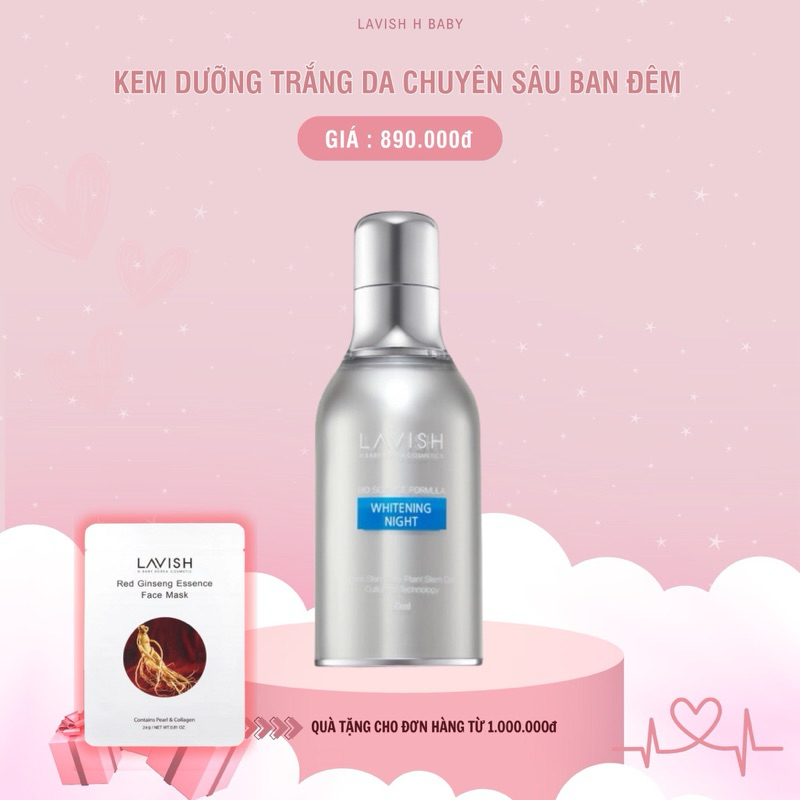 Kem dưỡng trắng ban đêm dành cho face Lavish H baby 50ml