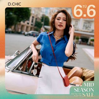D.chic áo sơ mi cổ đức cộc tay dáng ngắn ms: 1812538