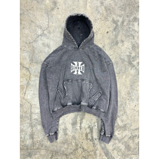 #roiworkshop áo hoodie xám sinner “prdy cross hoodie”