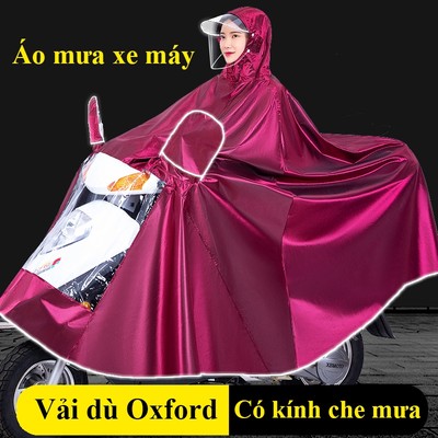 Áo mưa đi xe máy MYT Áo mưa cánh dơi 2 đầu có kính chắn mưa phản quang 1 người và 2 người an toàn tiện lợi