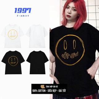 Áo phông mặt cười DREW 2 chiều thoáng mát áo phông thun mặt cười DREW năng động áo nam Drew DREW016