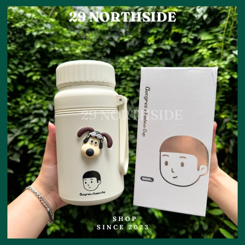 Bình Giữ Nhiệt Fashion Cup Dễ Thương Dung Tích 1000ML Inox 316 Có Lưới Lọc Trà, Tặng Kèm Charm Cún