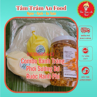 250gam  Bánh Tráng Phơi Sương + 200g muối tôm trộn tép + 190g Bơ vàng/trắng