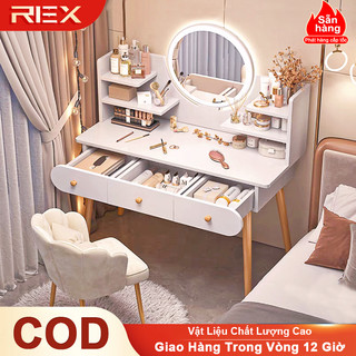 REX Bàn trang điểm Bộ bàn trang điểm đa năng có gương soi minh chân bàn chắc chắn kiểu dáng Hàn Quốc xinh