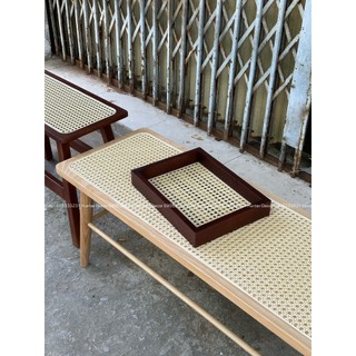 Ghế Băng Decor phối mây mắt cáo