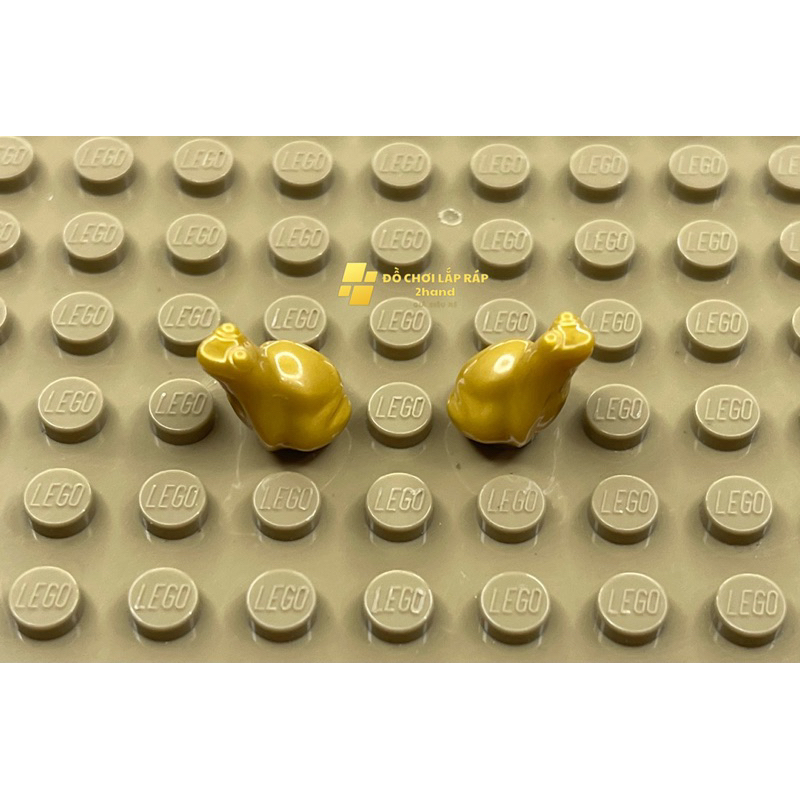 Đồ chơi lắp ráp chính hãng - Combo 3 con Ếch màu vàng gold  - thú mini, thú city pearl gold frog ID: