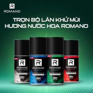 Lăn khử ngăn mùi romano classic, romano passion hương nước hoa 40ml