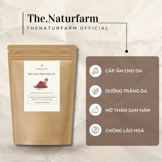 Bột cánh hoa hồng nguyên chất Naturfarm xay mịn từ 100% cánh hoa hồng sấy khô