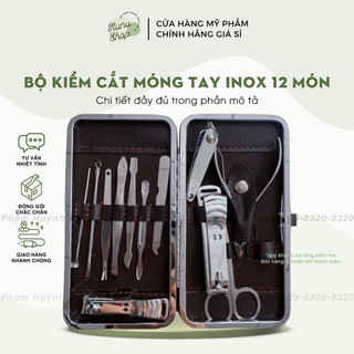 Bộ kiềm cắt móng tay inox 12 món