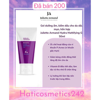 Kem dưỡng da dầu mụn JULIETTE ARMAND hydra mattifying gel, Active cream