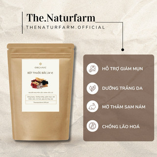 Bột thuốc bắc 24 vị nguyên chất Naturfarm [ 300GR ] Trắng da, giảm mụn, chống lão hoá