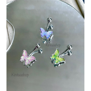    Ảnh thật   Khuyên Xỏ Rốn Bling Butterfly Siêu Xinh 