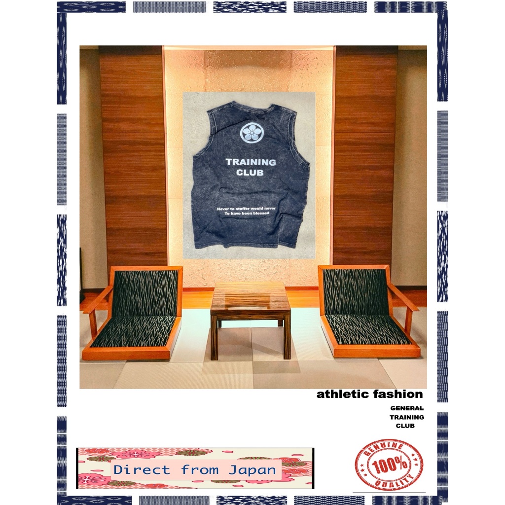 General training club  Mens Athletic fashion / Japanese style vintage gym wear /running wear / out d