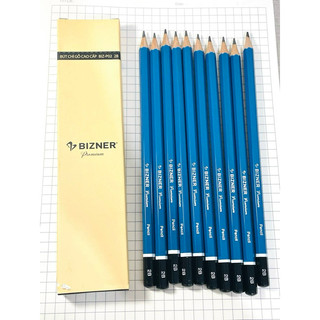 Hộp 10 cây bút chì gỗ cao cấp bizner biz-p02