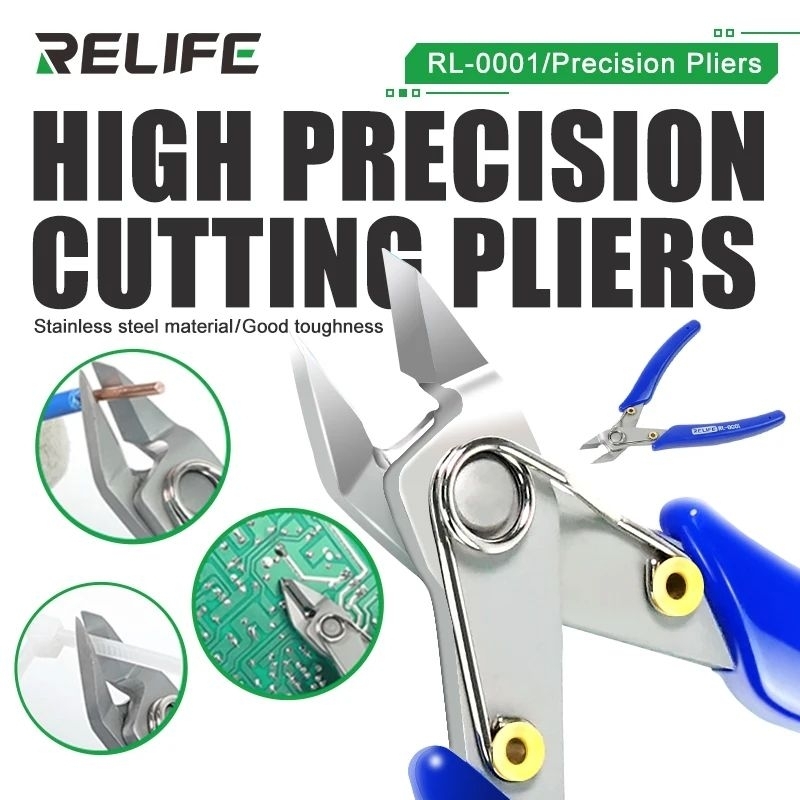 RELIFE RL-0001 Pliers precision cutting side Snips flush pliers For lead wire Cable rubber hose adhe