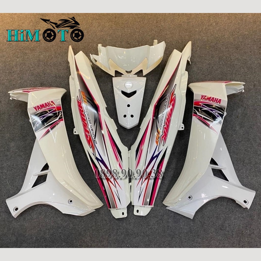 Dàn áo sirius 50cc, 110cc, màu trắng tặng kèm nạ 3 lỗ