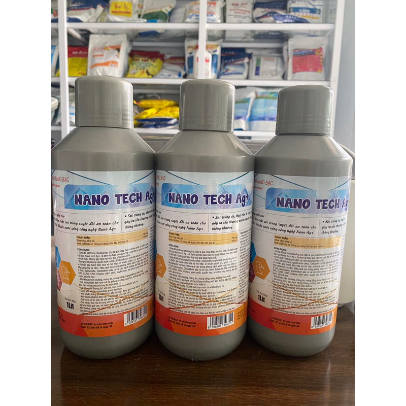 1 chai sát trùng nano bạc NANO TECH AG+ (1lít) khử trùng chuồng trại công nghệ mới (nano bạc)