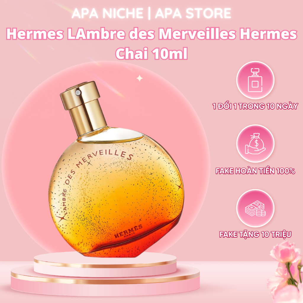 Nước Hoa Nữ 𝗛𝗲𝗿𝗺𝗲𝘀 𝗟𝗮𝗺𝗯𝗿𝗲 𝗗𝗲𝘀 𝗠𝗲𝗿𝘃𝗲𝗶𝗹𝗹𝗲𝘀 Chai 10ml