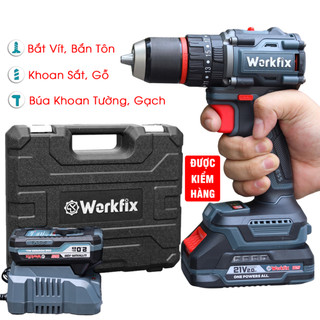 [Chính Hãng] Máy Khoan Tường WORKFIX 13mm WF-ID1370N, KHÔNG CHỔI THAN - Khoan Rút Lõi, Tường, Bê Tông, Gỗ, Sắt,...