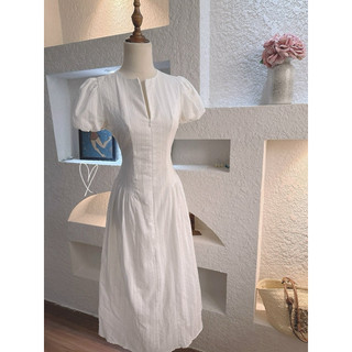 SP021881 ĐẦM XÔ TRẮNG MIDI DÂY KÉO