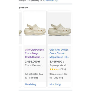 (New Auth) Dép Đế độn Croc crush Bone