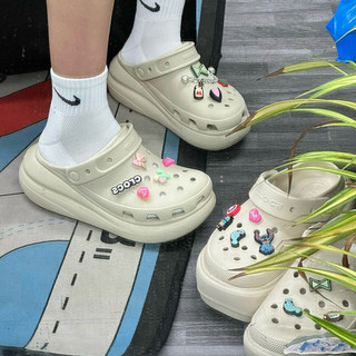 (New Auth) Dép Đế độn Croc crush Bone