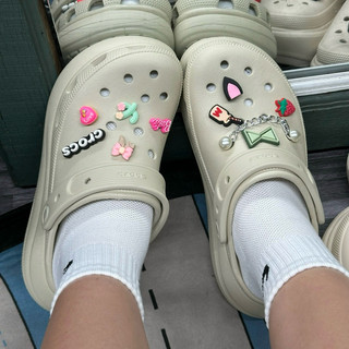 (New Auth) Dép Đế độn Croc crush Bone