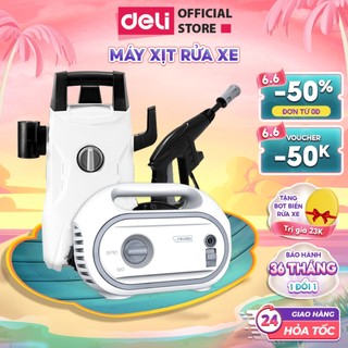  Máy Xịt Rửa Xe Mini Deli Cao Áp Cầm Tay Nhỏ Gọn - BH 36 Tháng -Tiết Kiệm Điện Năng Tốt