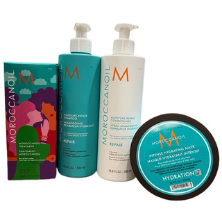 Bộ phục hồi tóc hư tổn Moroccanoil 500mlx2 ( gội xả, hấp và tinh dầu )