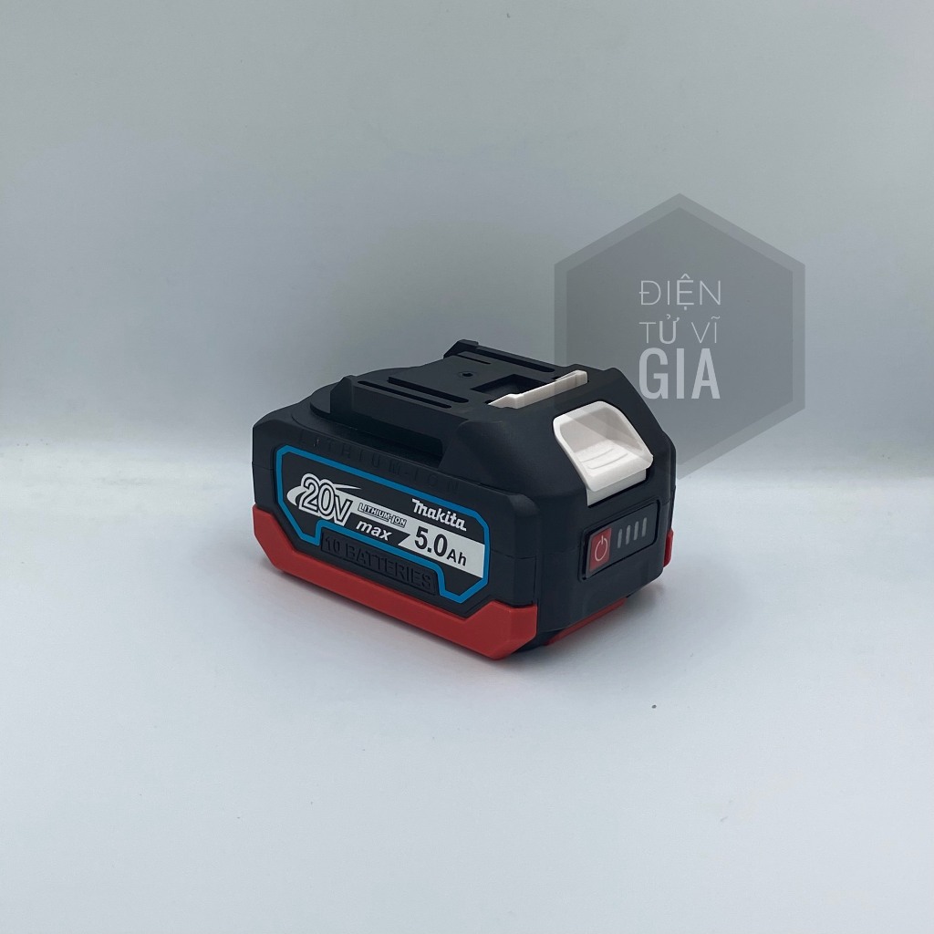 Pin Makita 20V vỏ chống sốc Dung Lượng 4Ah - 5Ah  nhận sạc Adapter Bảo Hành 6 tháng