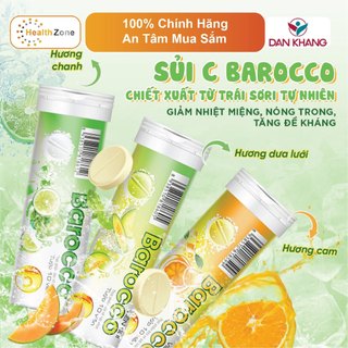 Viên sủi barocco dân khang bổ sung vitamin c tự nhiên - tuýp 10 viên
