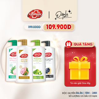 Sữa Tắm Lifebuoy 800gr Detox Và Sạch Sâu Khỏi Bụi Mịn Pm2.5 Detox 100% Từ Thiên Nhiên Diệt Khuẩn