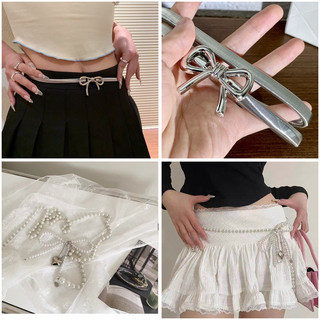 Thắt lưng ngọc trai- thắt lưng nơ skinny
