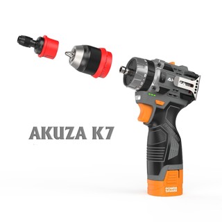  Máy Khoan Pin 16,8V AKUZA K7 Không Chổi Than 3 Chức Năng Tích Hợp 4 Trong 1 