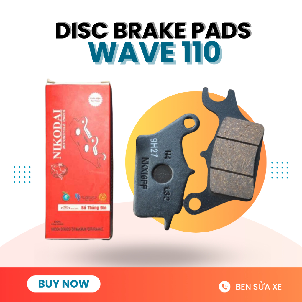 Má phanh ( Bố thắng ) đĩa Nikodai Wave s110 Rsx 110 Blade 110