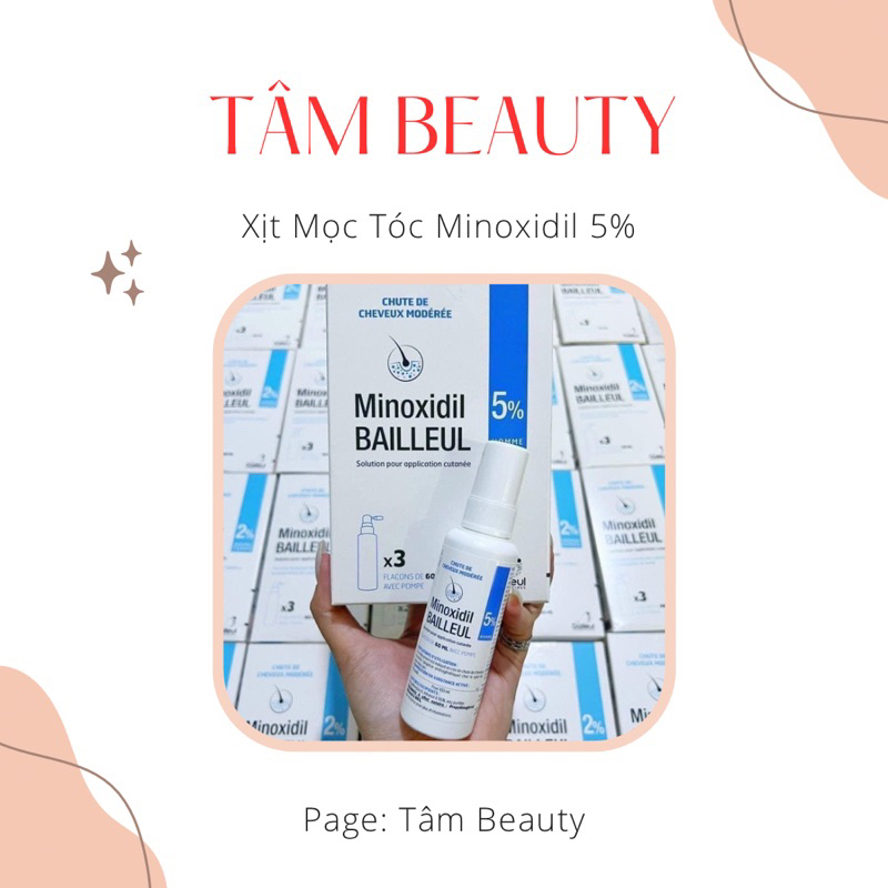 Xịt Mọc Tóc Minoxidil 5% Dành Cho Tóc Hói, Tóc Rụng Nhiều