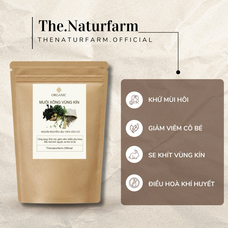 Muối Xông Vùng Kín Thảo Dược Naturfarm [ 100Gr ] Khử Mùi, Kháng Khuẩn, Giảm Viêm