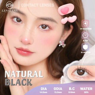 Lens Mắt Kính Áp Tròng Đen Nhẹ Nhàng Tự nhiên Hàn Quốc Đủ Độ Cận