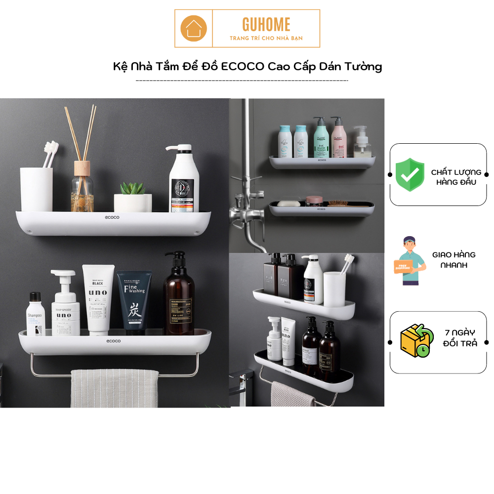 Kệ Nhà Tắm Để Đồ ECOCO Cao Cấp Dán Tường