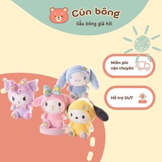 Gấu Bông Gấu Nơ Hoạt Hình Kuromi Melody Cao Cấp 28cm - Cún Bông QC194