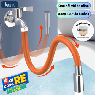 Ống nối vòi nước linh hoạt xoay 360 theo mọi hướng tặng kèm đầu nối đa năng, vòi nước dài 20/30/50cm