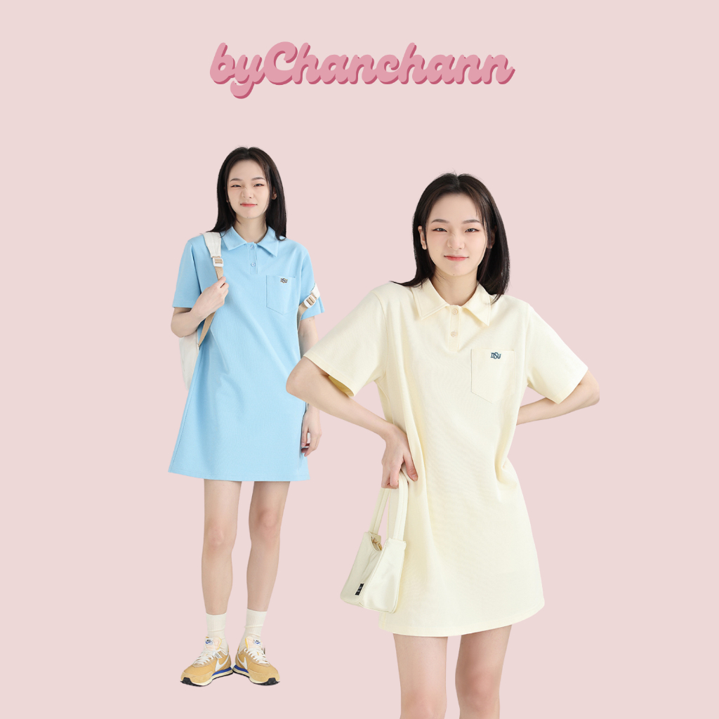 Váy polo Dessuu dáng basic logo thêu DSU