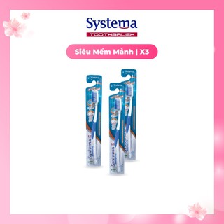 Combo 3 Bàn Chải Đánh Răng Systema Active Clean - Siêu Mềm Mảnh