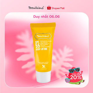 Kem Chống Nắng Body Teenilicious SPF55 Body Lotion Phù Hợp Da Dầu Và Nhạy Cảm - Tuýp 15ml 