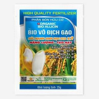 Phân bón vô gạo organic bio allicin vô địch gạo gói 25gram- vô gạo tới cậy
